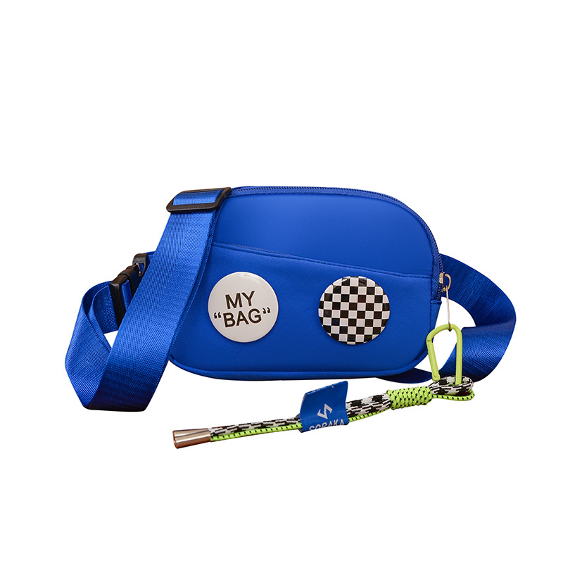 Moda coreana popular para niños y niñas bolso de pecho letras extranjeras mini bolso de bebé bolso de cintura casual al aire libre para niños