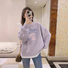 小个子卫衣2025新款爆款女春春冬季加绒加厚宽松圆领长袖上衣外套