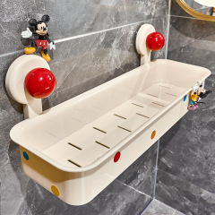 吸盤バスルームトイレ収納ラックパンチフリートイレ手洗いシンク壁掛け壁シャワー収納ラック