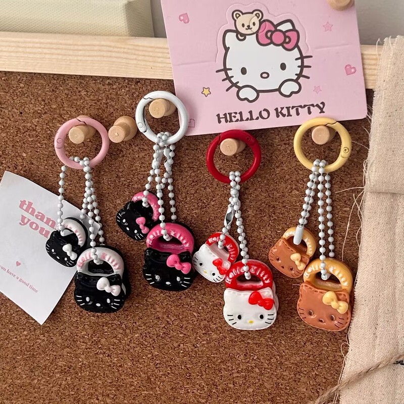 Spring Chain K73 Cartoon Cute Multi-Color Kt Cat Keychain Fun Girly Bag Pendant Couple Best Friend Gift