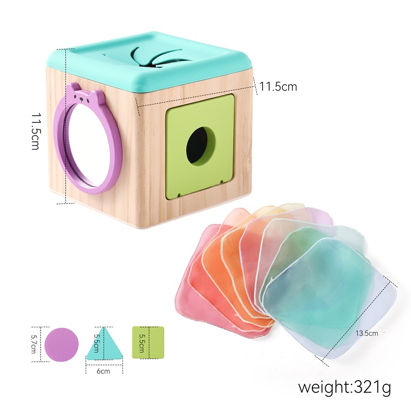 Amazon Montessori Frühbildungsspielzeug Baby Holz Texturbox Puzzle Produktionsspielzeug Kindergehirnentwicklung Bausteinkiste