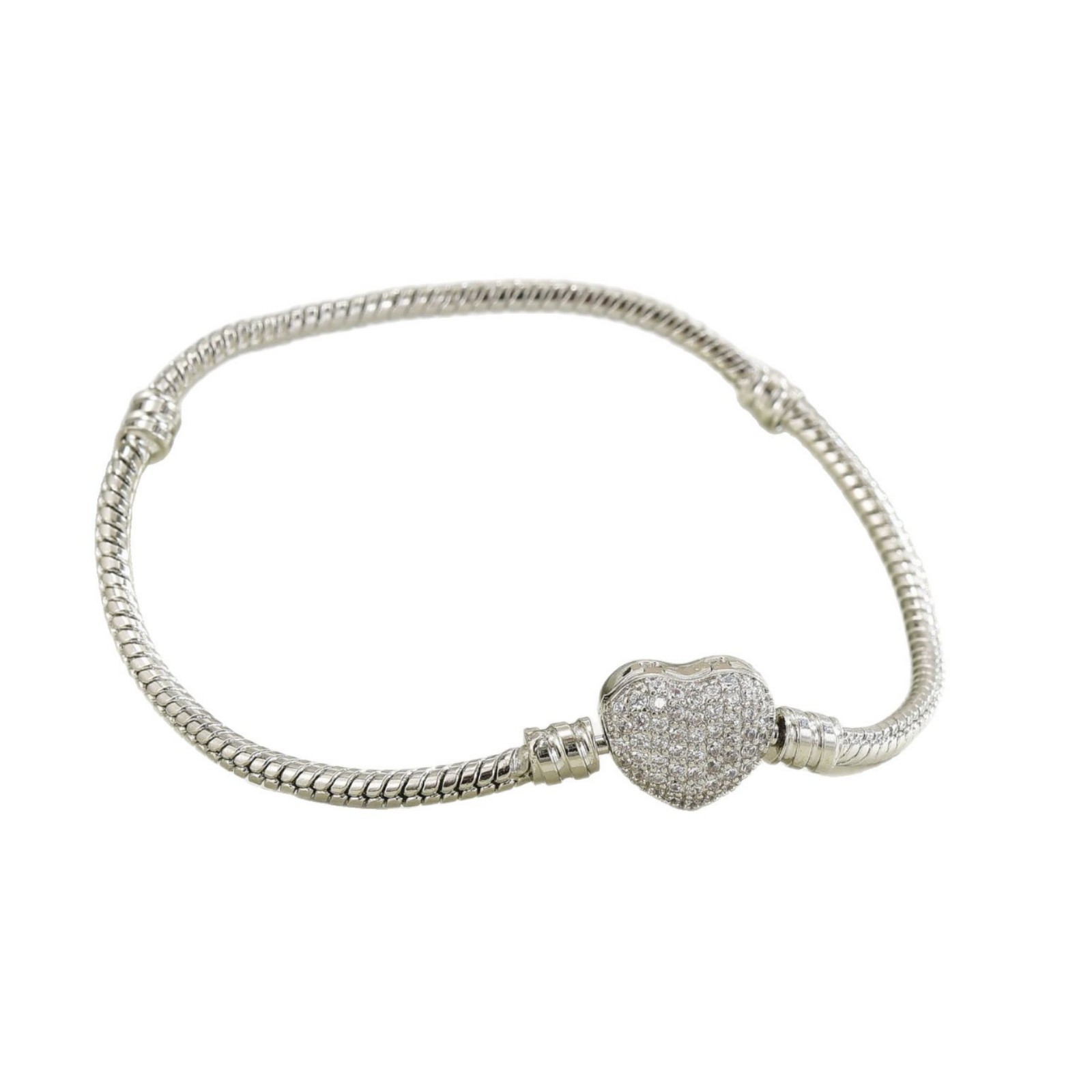 Heart-shaped Diamond Snake Bone Bracelet For Diy Design Jewellery_voghion.com