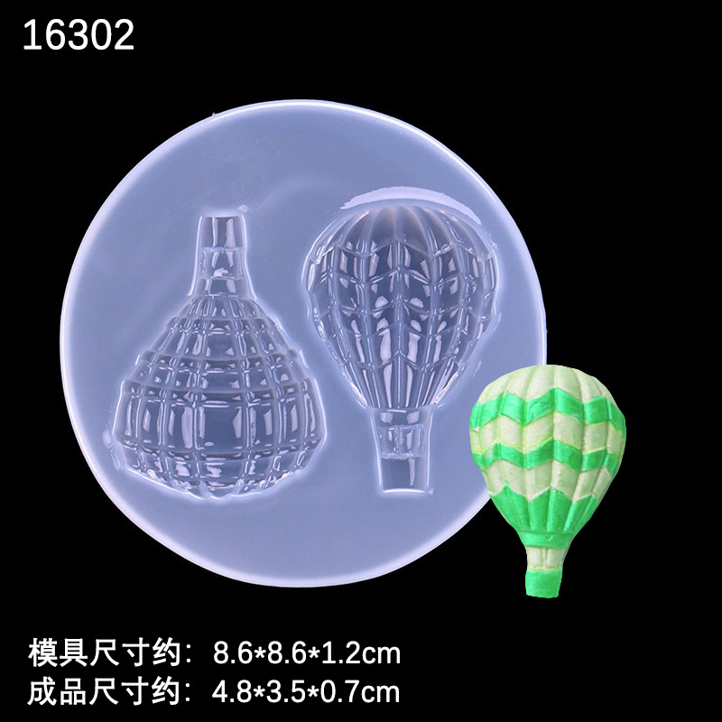 Espejo completo múltiples globo de aire caliente Epoxi UV pegamento arcilla molde de silicona accesorios de la cáscara del teléfono móvil colgante molde de silicona decorativa