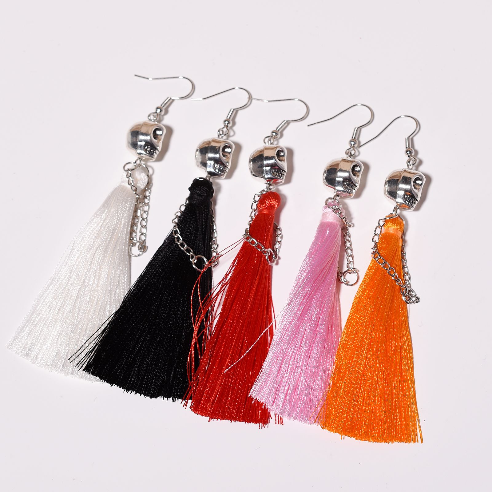 25g Weight Iron Ear Needle Material Drop Earrings Classification 1 Pair Quantity Holiday, Festival Occasion Zinc alloy Material Halloween Festival Solid Color Pattern Women's Gender Plating Design Punk Style 1 Pair Halloween Punk Solid Color Plating Zinc Alloy Drop Earrings 10