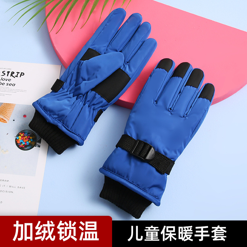 Guantes de esquí para niños al por mayor deportes al aire libre fitness ciclismo a prueba de viento impermeable forrado de lana gruesa caliente hombres y mujeres guantes
