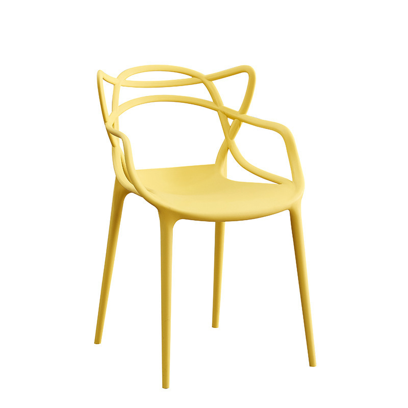 Silla de comedor nórdica red silla de maquillaje silla de plástico moderna silla simple silla de gato plástico casero taburetes apilables