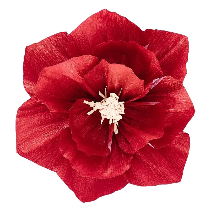 Цветок из крепированной бумаги Трехмерный бумажный художественный цветок Трехмерный плиссированный цветок Композиция для свадебной комнаты День рождения Фон Украшение стены окна