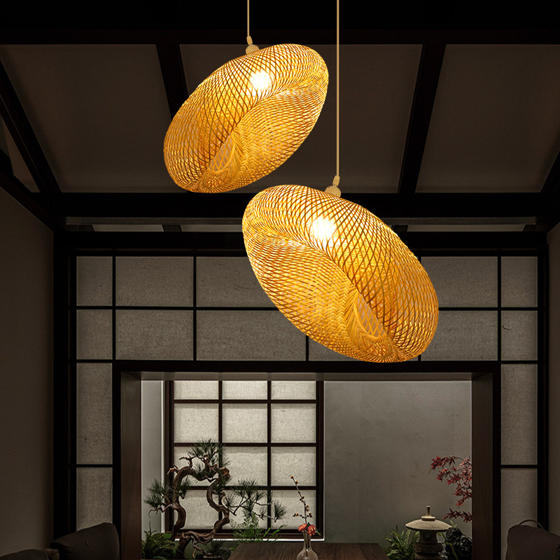 Estilo chino de bambú araña estilo japonés bambú Zen antiguo té Sala B & B restaurante dormitorio cabecera linterna pasillo