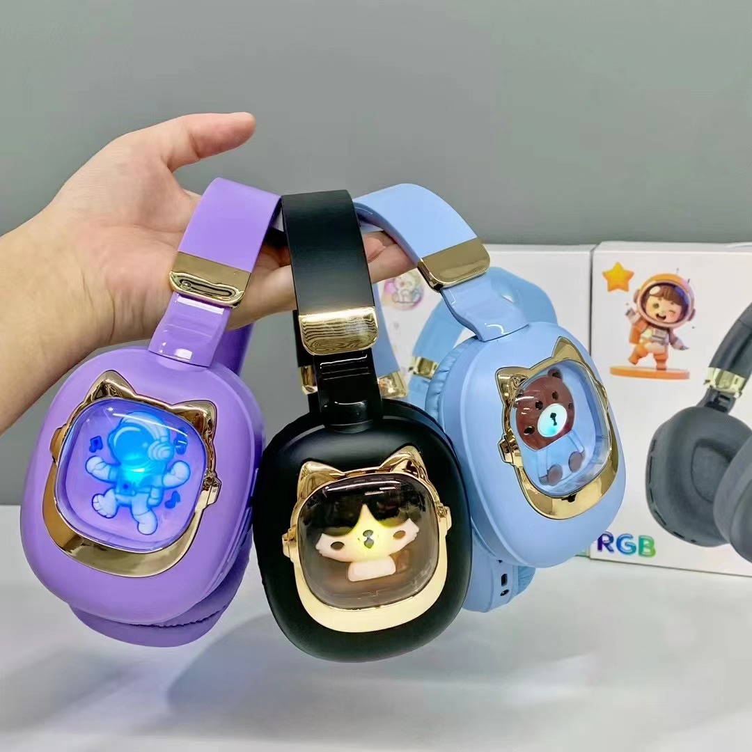 Nuevos auriculares creativos de la cápsula de dibujos animados para gatos auriculares auriculares Bluetooth auriculares inalámbricos ST863