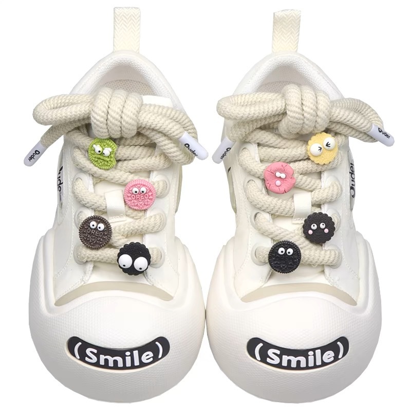 Caricatura emoticon gráfico diy galletas accesorios de resina cordón de zapato decoración ins viento accesorios de fijación decoración desmontables al por mayor