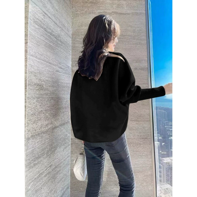 Демисезонное шерстяное пальто, куртка, корейский стиль, plus size, oversize