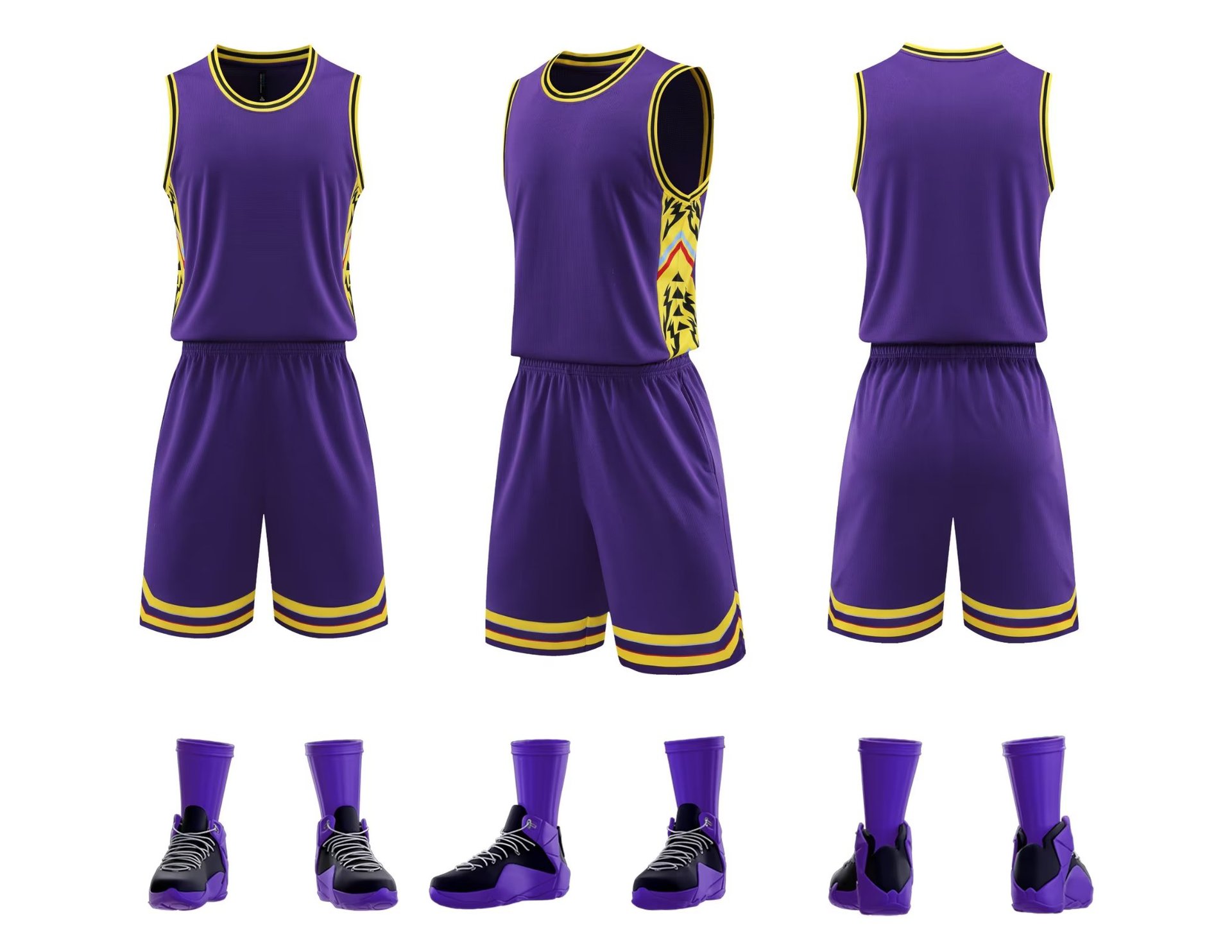 Quick Dried Kobe Basketball Kit Game Team Kits Children's Training Tank Top Sportswear Jersey Personality_voghion.com