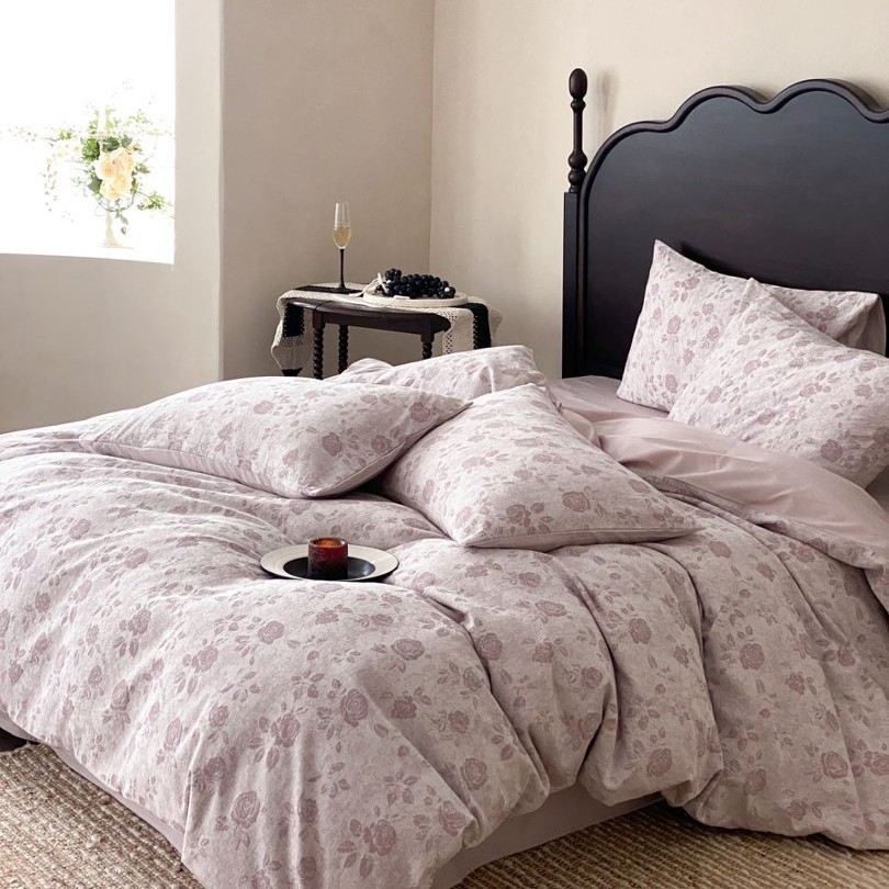 100% Cotton Thick Jacquard 100-Count Xinjiang Long-Staple Cotton Bedding Four-Piece Set Pure Cotton Duvet Cover and Bed Sheet for Double Bedroom