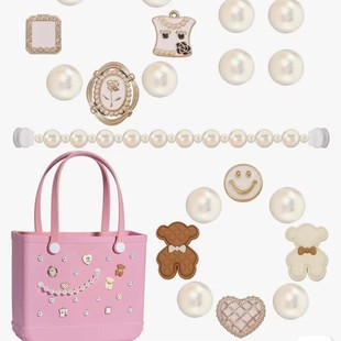 Hole Bag Buckle Mon Carame Rubber Beach Bag Accessories Pendant Rubber Beach Handbag Accessories Inlay