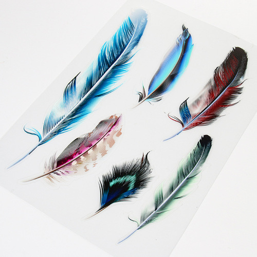 Cover scratches decorative car stickers feather leaves personalized creative bumper modified car stickers 3D three-dimensional car stickers