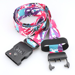 Factory wholesale luggage strap one-word customs password lock packing strap suitcase anti-lost rope luggage strap tsa