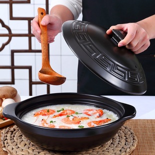 Jingdezhen Clay Pot Gas Stove Stew Pot for Home Use, Suitable for Cooking, Boiling Porridge, Stewing Meat, and Making Soup, Clay Pot Can Be Used with Northern Qin Silk Flowers