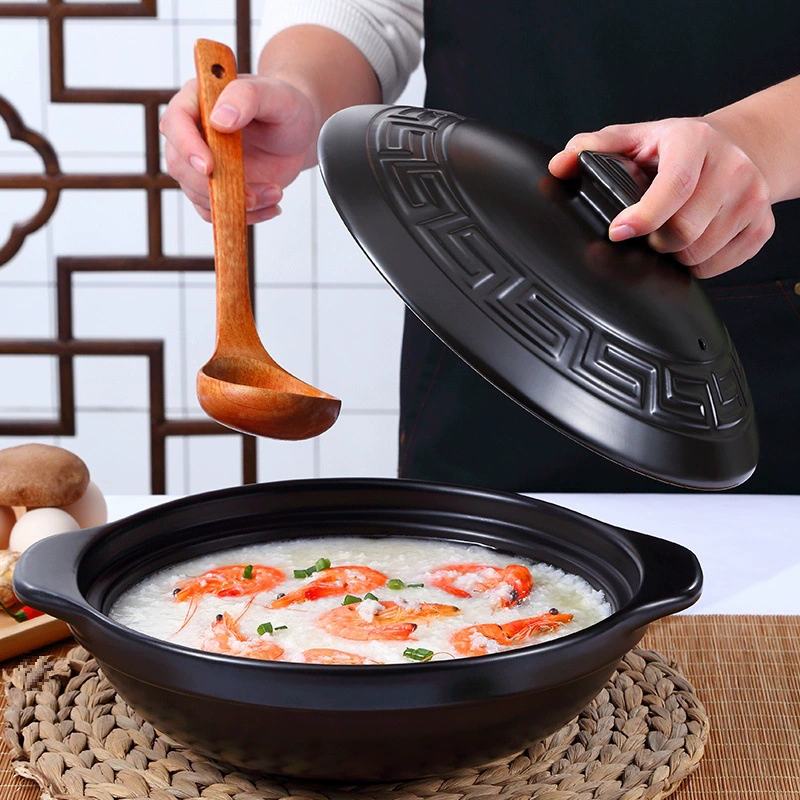 Глиняная кастрюля Цзиндэчжэнь, газовая плита, кастрюля для домашнего использования, подходит для приготовления пищи, варки каши, тушения мяса и приготовления супа, может использоваться с шелковыми цветами Северного Цинь.