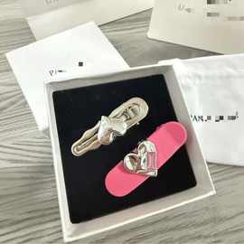 潘家银色金属发夹女刘海夹头饰个性百搭侧边夹网红鸭嘴夹发卡