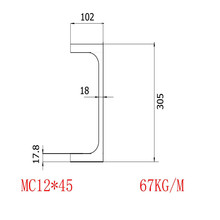 美标槽钢MC12x45材质A572批发零售价格