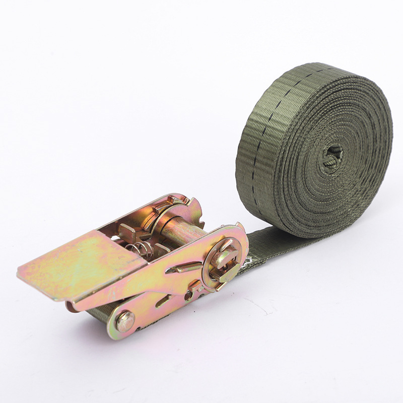 Cross-Border 25mm Small Ratchet Tensioner Polyester Strap Truck Binding Strap Luggage Motorcycle Binding Device Rope Tightener