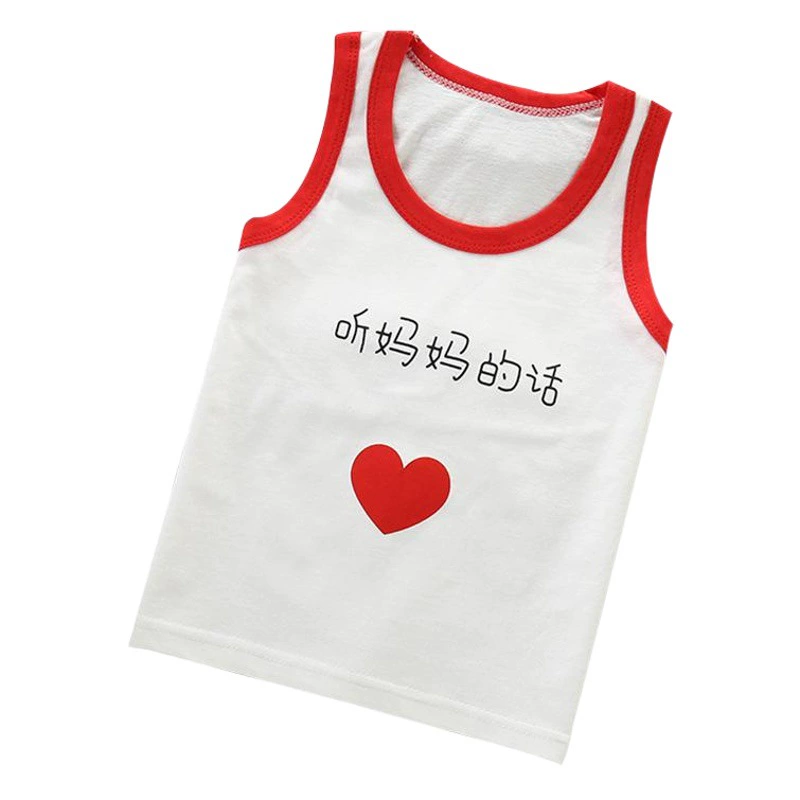 Детский жилет, летний новый продукт, хлопковый топ без рукавов для мальчиков, 25, нижняя рубашка в корейском стиле для девочек, дышащий детский жилет