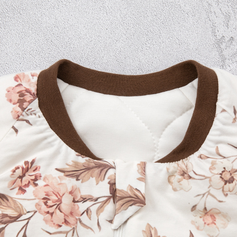 Saco de dormir para niños acolchado otoño e invierno engrosado bebé pierna dividida saco de dormir anti-kick edredón clase Un bebé manga larga saco de dormir Internet celebridad