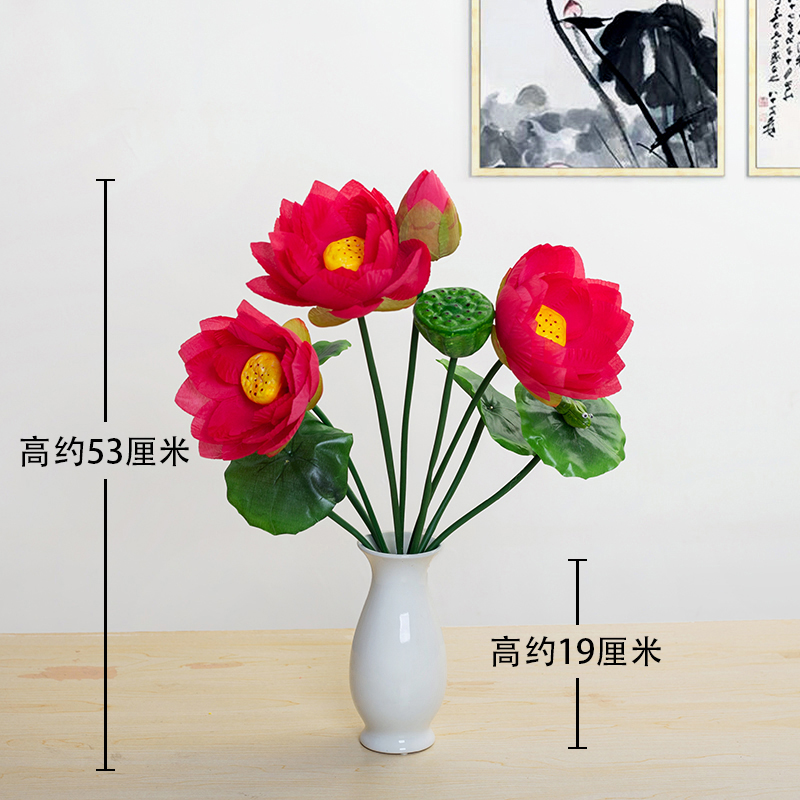[Bộ bình] Bình nước sạch 9 chữ thập hoa sen lớn màu đỏ hồng