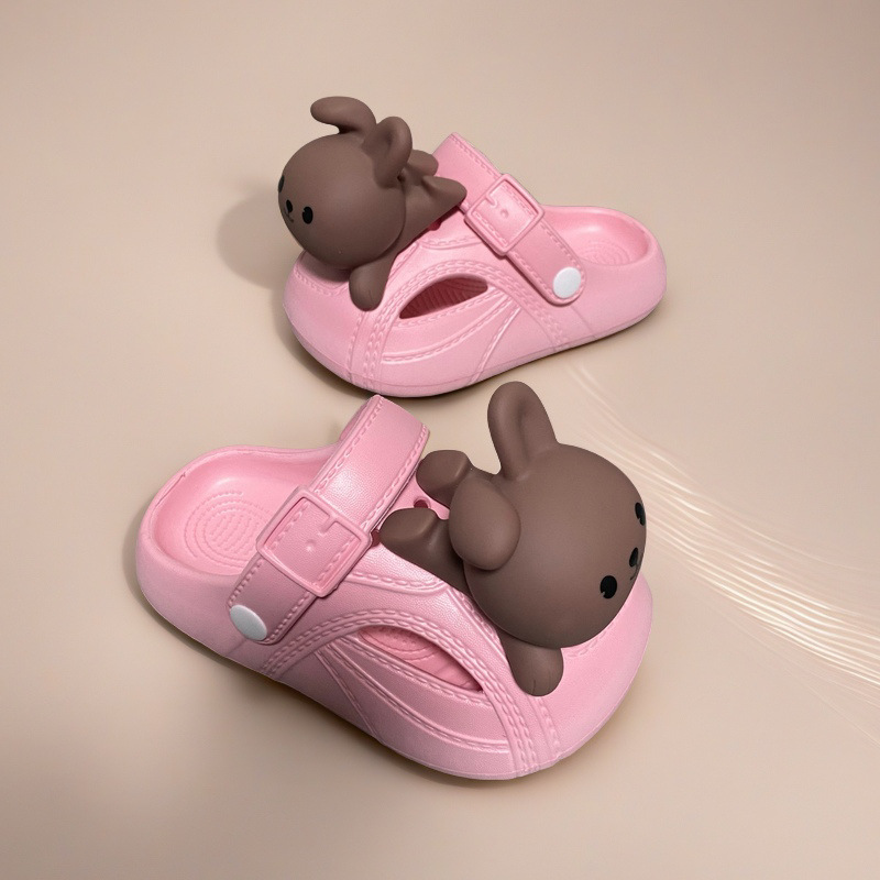 Zapatos con agujeros para niños verano nuevo estilo bebé hogar niños antideslizantes niñas sandalias y pantuflas niño interior niño antideslizante