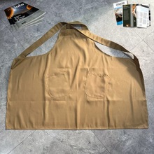 亚马逊跨境日式背带X款后背交叉大口袋围裙烘焙餐厅服务员围裙