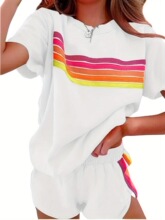 S 11653 Casual Color Block Home Set ײɫ�Ӽ���װ �羳ŷ����