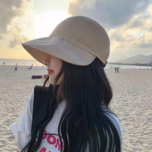  Fashionable Summer Women's Summer Sun Shade Duck Tongue Versatile Anti-UV Large Brim Sun Hat Trendy Wholesale