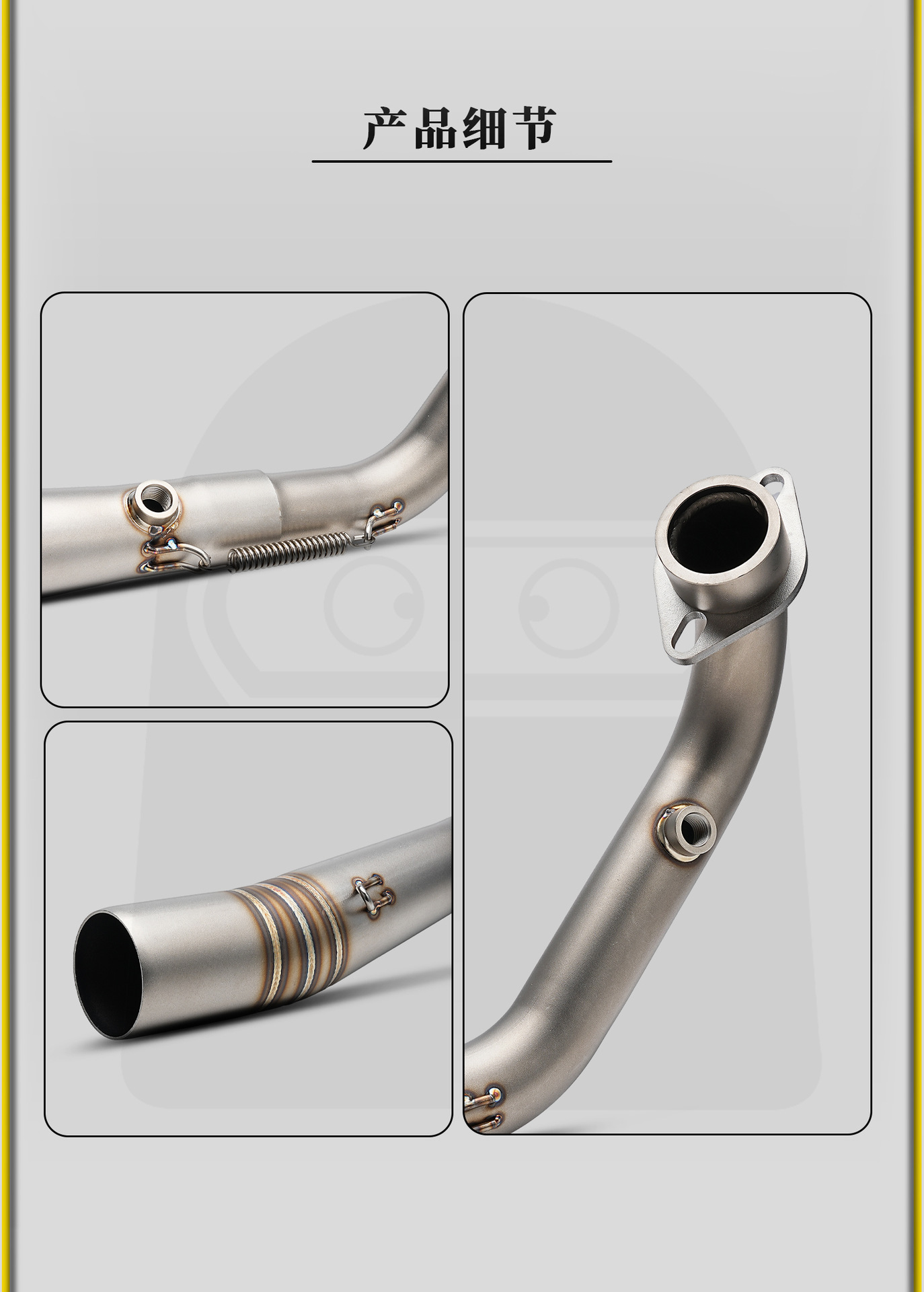 24 Models of Zontes 368g Motorcycle Modified Exhaust Pipes Connected to 51mm Straight-Through Special Stainless Steel Front Section with Non-Destructive Installation