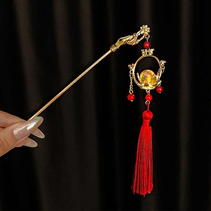 Pasadilla luminosa con pinzas de lámparas, lámpara de útero, pabellón de linternas, lanternas de bordas, adornos de cabello, jardín de viajes del Medio Otoño, pinzas de cabello