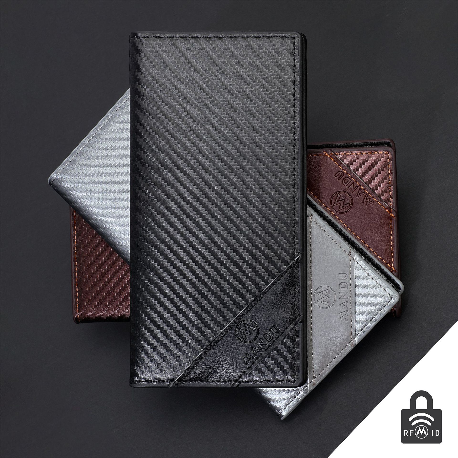 Portofel lung pentru bărbați, geantă de mână multifuncțională RFID antifurt, geantă de mână pliabilă pentru afaceri_voghion.com