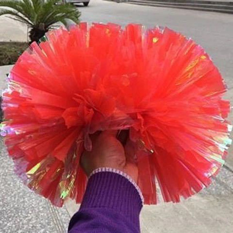 Cheerleading Flower ball Colorful Lala white Ball Double head Handle match dance perform Cheerleaders One piece On behalf of