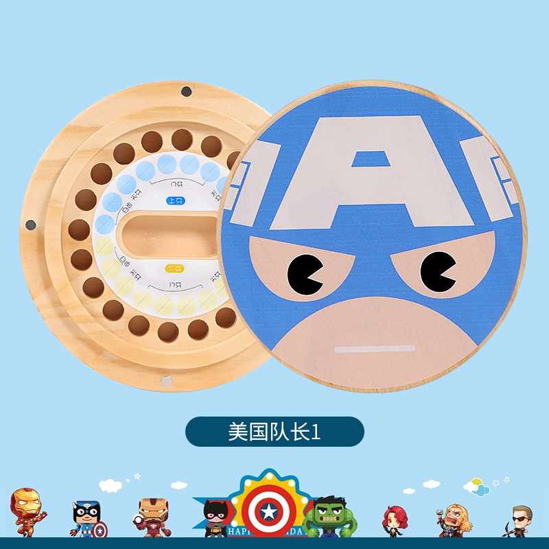 Caja conmemorativa de dientes de leche para niños al por mayor Caja de dientes de leche para niñas Caja de almacenamiento de dientes para niños Caja de almacenamiento de dientes de reemplazo para bebés