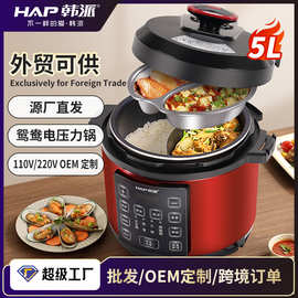 2025新款电压力锅5升家用多功能一锅双胆铝合金大容量贴牌定制