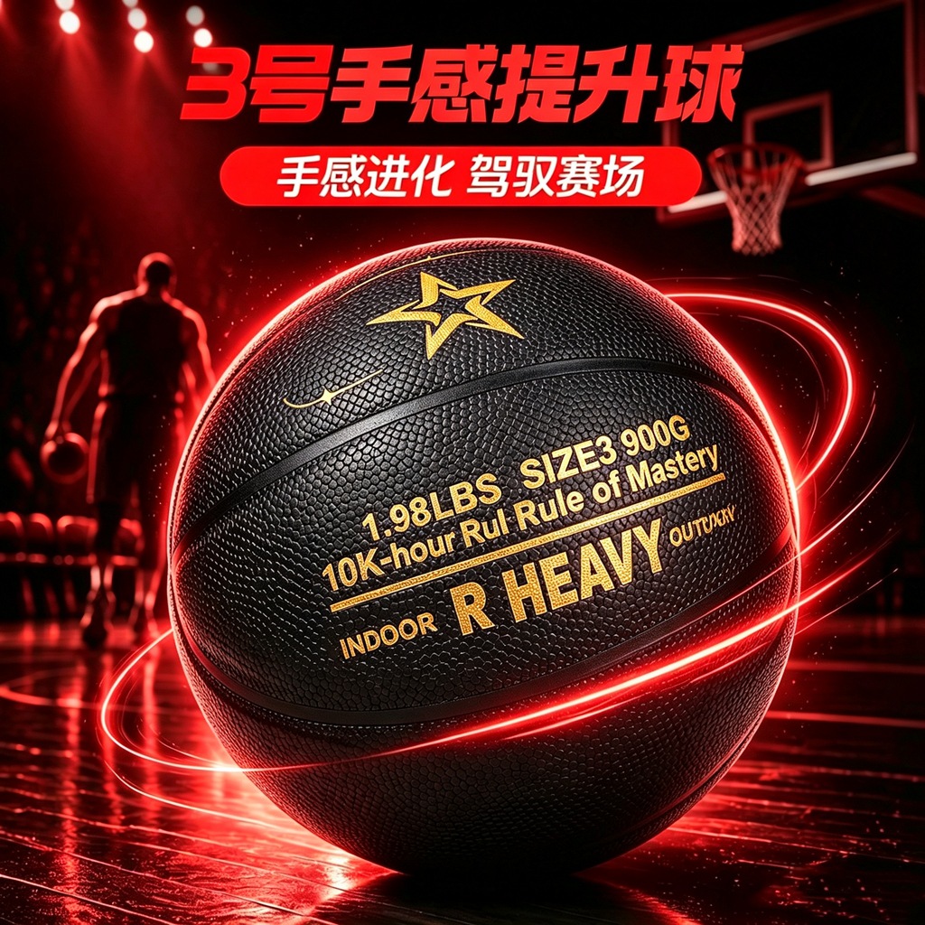 No. 3 Weighted Small Ball, No. 9 Extra Weight Training 1kg Basketball, School Adult Cement Court Wear-Resistant Non-Slip Competition Wholesale
