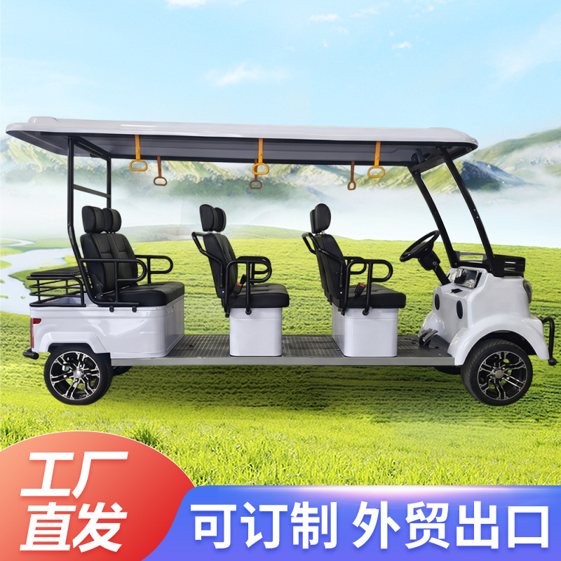 Carritos de golf, vehículos eléctricos de movilidad para zonas turísticas, exportables para comercio exterior, y vehículos de cuatro ruedas para recepciones de hoteles. image 5