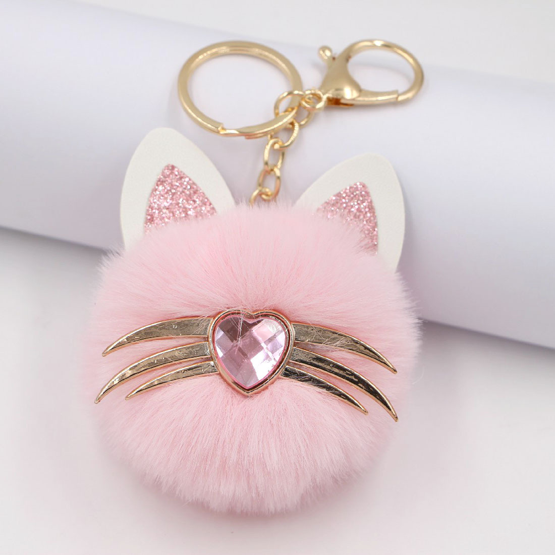 Mignon Léopard Chat Barbe En Peluche Griffe De Chat Sac Pendentif Porte-clés Pendentif display picture 4