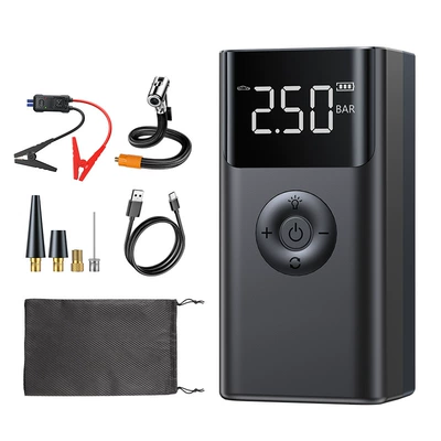 Car Emergency Start-Up and Inflation Multi-Function All-In-One Device, Power Bank Tire Inflator, Emergency Lighting Power Bank (Hava nasosu) - neutral-qs003plus-smart-clip-bag-6000-mah