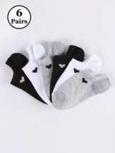 W 58867 Heart invisible breathable boat socks ��������͸����