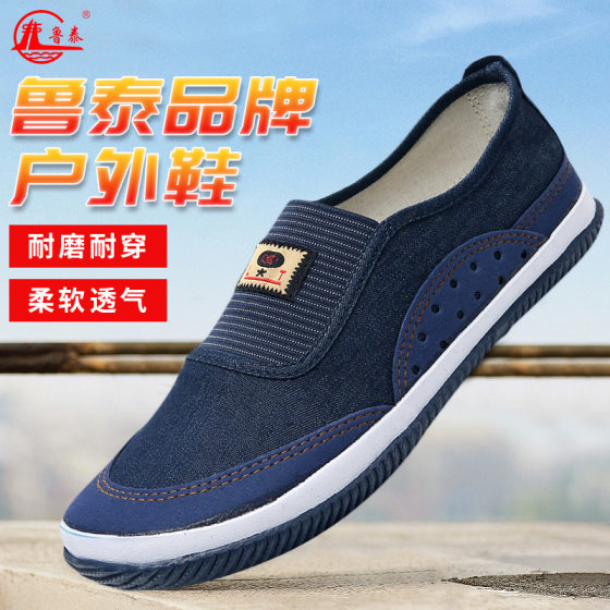 Middle-aged and Elderly Women's Shoes Middle-aged and Elderly Casual Shoes Soft Sole Beef Sole Mother Shoes Slip-on Casual Shoes Canvas Shoes