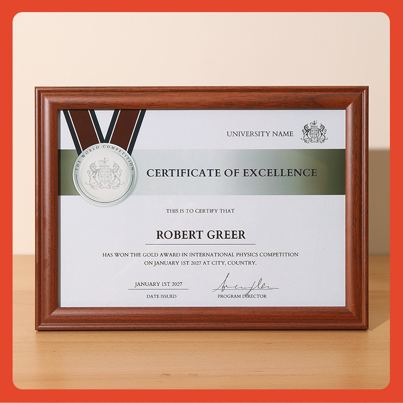Βbusiness License Frame Solid Wood Business License Photo Frame Wholesale B4 Tax Registration Certificate Frame B3 Honor Certificate Award