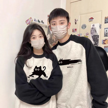 特别的情侣装卫衣春秋冬季2025新款潮高级感小众外套装加绒roora