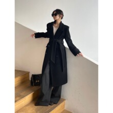 泽黛佳伊柜2.8W 明星同款重磅 纯羊毛奢簰风翻领西装款羊毛呢大衣