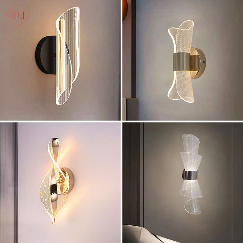 亚克力壁灯北欧卧室床头灯客厅背景墙氛围酒吧过道走廊室内壁灯