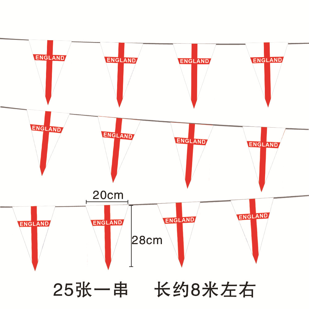 Selección global de banderas de equipos de la Copa Mundial, 32 banderas de equipos en hilo, banderas colgantes para decoración de bares, banderas de equipos, banderas colgantes con ambiente de la Copa Mundial