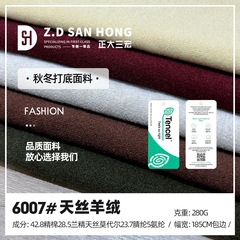 天丝莱赛羊绒 280g保暖打底衫面料 平纹打底衫家居服面料